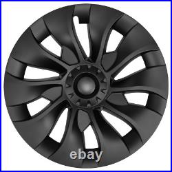 4Pcs 18 Wheel Cover Hubcaps Rim Cover For Tesla Model 3 2017-2023 Matte Black