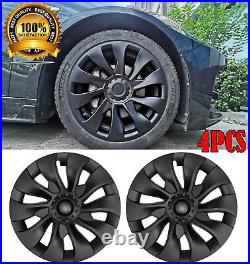 4Pcs 18 Wheel Cover Hubcaps Rim Cover Matte Black For Tesla Model 3 2017-2023