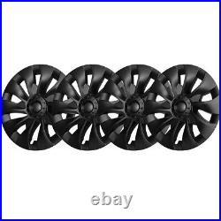 4Pcs 18 Wheel Cover Hubcaps Rim Cover Matte Black For Tesla Model 3 2017-2023