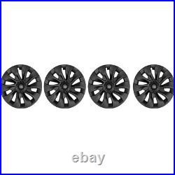 4Pcs 18 Wheel Cover Hubcaps Rim Cover Matte Black For Tesla Model 3 2017-2023