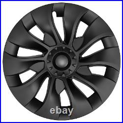 4Pcs 18 Wheel Cover Hubcaps Rim Cover Matte Black For Tesla Model 3 2017-2023