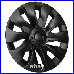 4Pcs 18 Wheel Cover Hubcaps Rim Cover Matte Black For Tesla Model 3 2017-2023