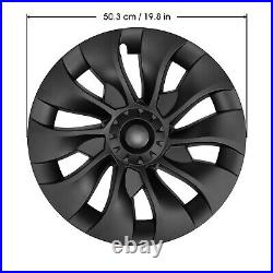 4Pcs 18 Wheel Cover Hubcaps Rim Cover Matte Black For Tesla Model 3 2017-2023