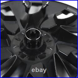 4Pcs 18in Wheel Hubcap Matte Black Cool Sporty For Model 3 2017-2023