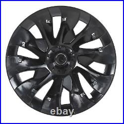 4Pcs 18in Wheel Hubcap Matte Black Cool Sporty For Model 3 2017-2023