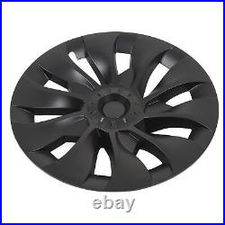 4Pcs 18in Wheel Hubcap Matte Black Cool Sporty For Model 3 2017-2023