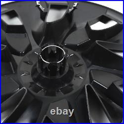 4Pcs 18in Wheel Hubcap Matte Black Cool Sporty Part For Model 3 2017 T SLS