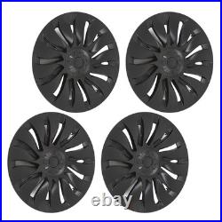 4Pcs 19 Inch Wheel Hub Cover Matte Black Automobile Wheel Hub Fully Wrap Rim