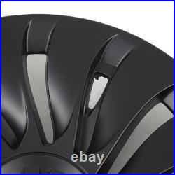 4Pcs 19 Inch Wheel Hub Cover Matte Black Automobile Wheel Hub Fully Wrap Rim