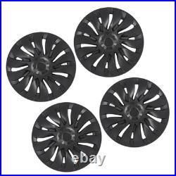 4Pcs 19 Inch Wheel Hub Cover Matte Black Automobile Wheel Hub Fully Wrap Rim