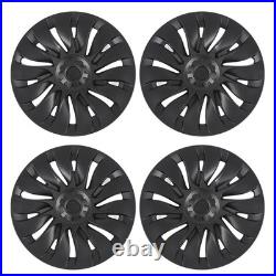 4Pcs 19 Inch Wheel Hub Cover Matte Black Automobile Wheel Hub Fully Wrap Rim