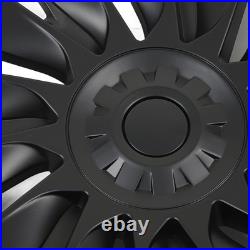 4Pcs 19 Inch Wheel Hub Cover Matte Black Automobile Wheel Hub Fully Wrap Rim