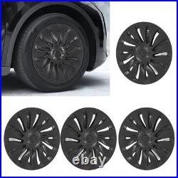 4Pcs 19 Inch Wheel Hub Cover Matte Black Automobile Wheel Hub Fully Wrap Rim