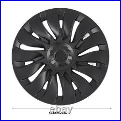 4Pcs 19 Inch Wheel Hub Cover Matte Black Automobile Wheel Hub Fully Wrap Rim