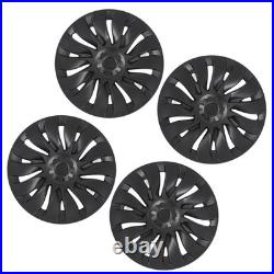 4Pcs 19 Inch Wheel Hub Cover Matte Black Automobile Wheel Hub Fully Wrap Rim