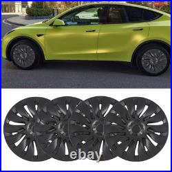 4Pcs 19 Inch Wheel Hub Cover Matte Black Automobile Wheel Hub Fully Wrap Rim