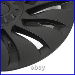 4Pcs 19 Inch Wheel Hub Cover Matte Black Automobile Wheel Hub Fully Wrap Rim