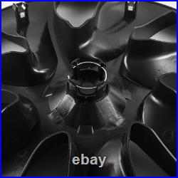 4Pcs 19 Wheel Cover Hubcaps Rim Cover For Tesla Model Y 2020-2023 Matte Black