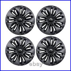 4Pcs 19 Wheel Cover Hubcaps Rim Cover For Tesla Model Y 2020-2023 Matte Black