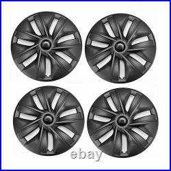 4Pcs 19 Wheel Cover Hubcaps Rim Cover For Tesla Model Y 2020-2023 Matte Black