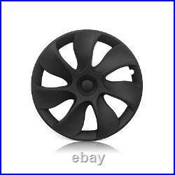 4Pcs 19 Wheel Cover Hubcaps Rim Cover For Tesla Model Y 2020-2023 Matte Black