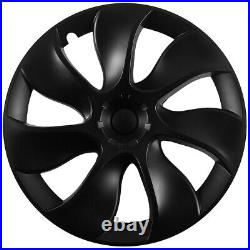 4Pcs 19 Wheel Cover Hubcaps Rim Cover For Tesla Model Y 2020-2023 Matte Black