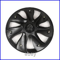 4Pcs 19 Wheel Cover Hubcaps Rim Cover For Tesla Model Y 2020-2023 Matte Black