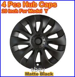 4Pcs 20 Car Wheel For TeslaTurbines/ Model Y 2020-2023 Matte Black/20 Inches