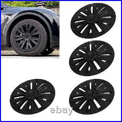 4Pcs Wheel Hub Cover Matte Black Automobile Wheel Hub Fully Wrap Rim Protector