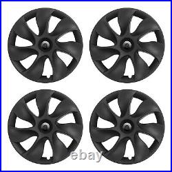 4X 19 Wheel Cover Hubcaps Rim Cover For Tesla Model Y 20-23 Matte Black Durable