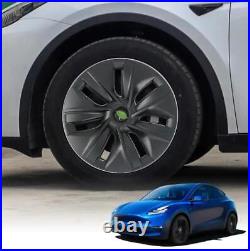 4X Hubcaps Caps Rim Cover For Tesla Model Y 2020-2023 19 Wheel Hub Matte Black
