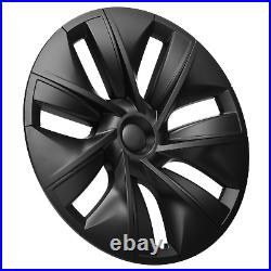 4X Hubcaps Caps Rim Cover For Tesla Model Y 2020-2023 19 Wheel Hub Matte Black