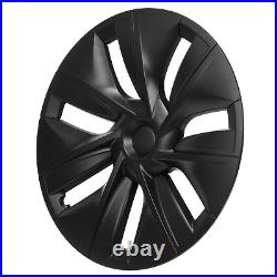 4X Hubcaps Caps Rim Cover For Tesla Model Y 2020-2023 19 Wheel Hub Matte Black