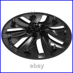 4X Hubcaps Caps Rim Cover For Tesla Model Y 2020-2023 19 Wheel Hub Matte Black