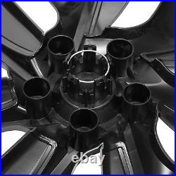 4X Hubcaps Caps Rim Cover For Tesla Model Y 2020-2023 19 Wheel Hub Matte Black