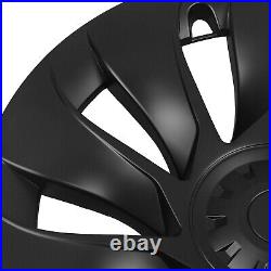4X Hubcaps Caps Rim Cover For Tesla Model Y 2020-2024 20 Wheel Hub Matte Black