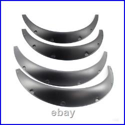 4X Matte Black Cover Wheel Eyebrow Arch Trim Lip Strip Fender Protector Set PU