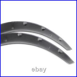 4X Matte Black Cover Wheel Eyebrow Arch Trim Lip Strip Fender Protector Set PU