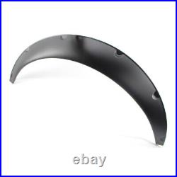 4X Matte Black Cover Wheel Eyebrow Arch Trim Lip Strip Fender Protector Set PU