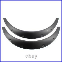 4X Matte Black Cover Wheel Eyebrow Arch Trim Lip Strip Fender Protector Set PU