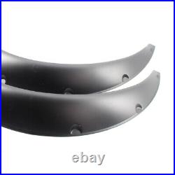 4X Matte Black Cover Wheel Eyebrow Arch Trim Lip Strip Fender Protector Set PU