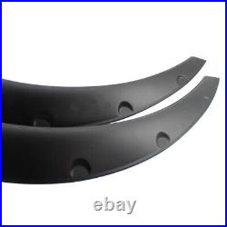 4X Matte Black Cover Wheel Eyebrow Arch Trim Lip Strip Fender Protector Set PU