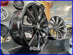 4X New 19 inch 5x114.3 SATIN BLACK 8.5J ET35 TURBINE wheels for TESLA MODEL 3 Y