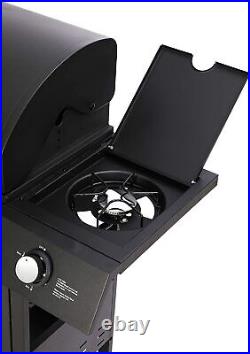 4+1 Gas BBQ Barbecue Garden Outdoor Grill 4 Burners with Hot Plate Hob Black