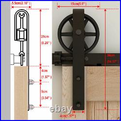 4-20FT Rustic Sliding Barn Wood Door Hardware Track Kit For Single/Double Doors