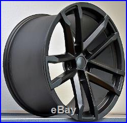 4 20x9 Tires Package Satin Flat Black 2010 up Camaro ZL1 Wheels Rims TPMS Set