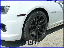 4 20x9 Tires Package Satin Flat Black 2010 up Camaro ZL1 Wheels Rims TPMS Set