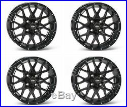 4 ATV/UTV Wheels Set 12in ITP Hurricane Matte Black 4/110 5+2 IRS