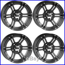 4 ATV/UTV Wheels Set 12in ITP SS212 Matte Black 4/110 5+2 IRS