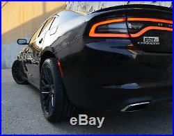 4 GWG Wheels 20 inch STAGGERED Matte Black FLARE Rims fits DODGE CHARGER 2015